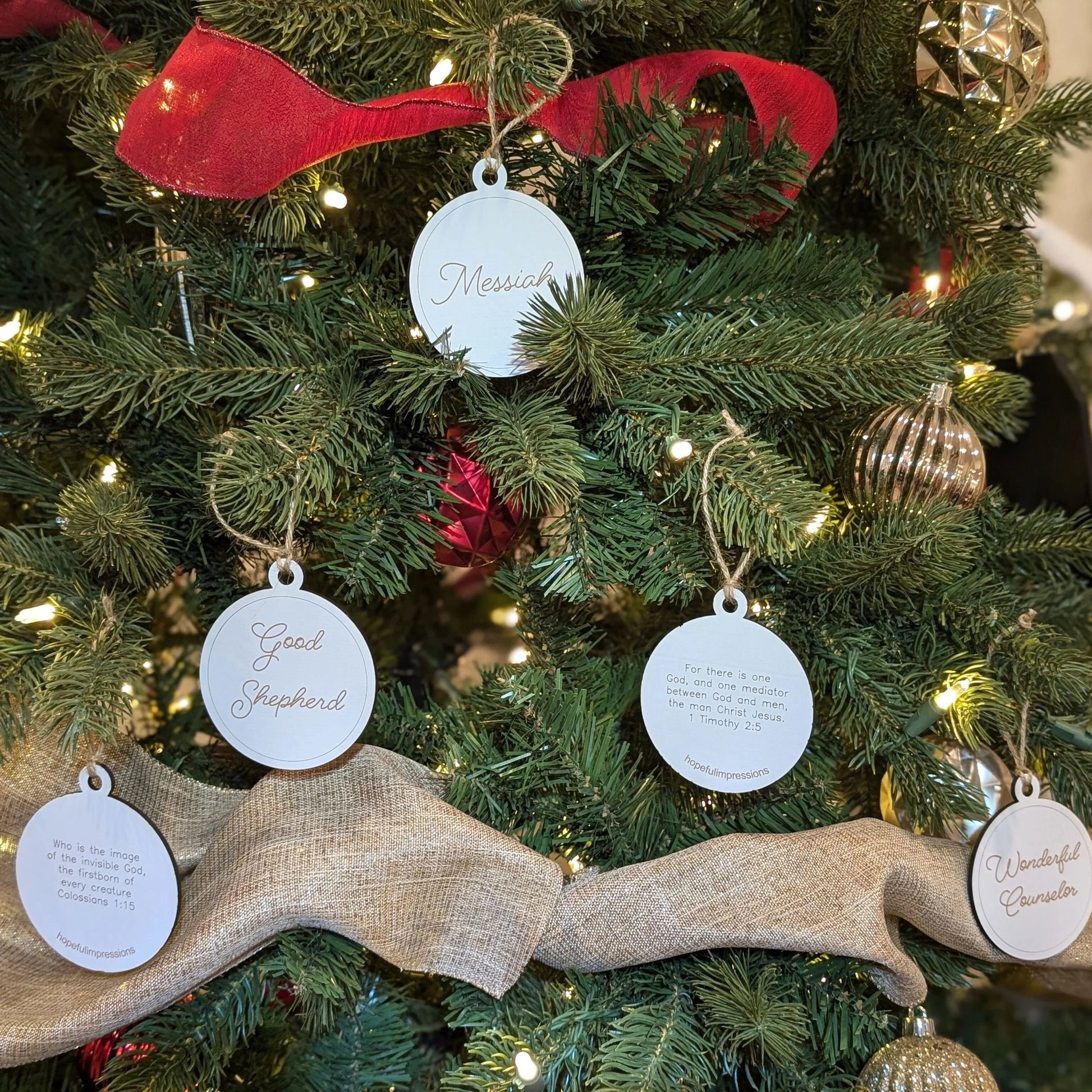 Names of Jesus Ornaments Set
