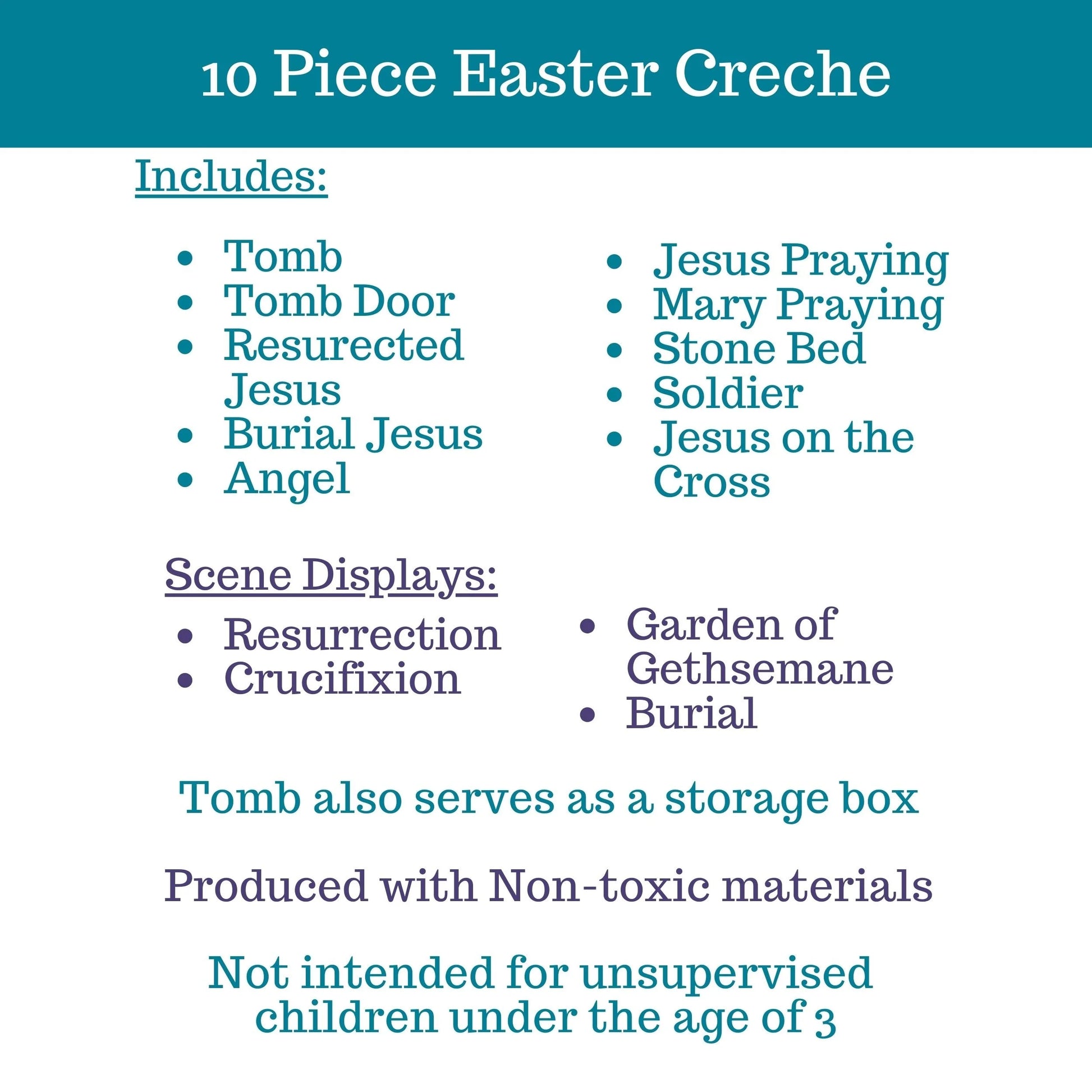10-Piece Easter Crèche – A Hands-On Way to Share the Easter Story