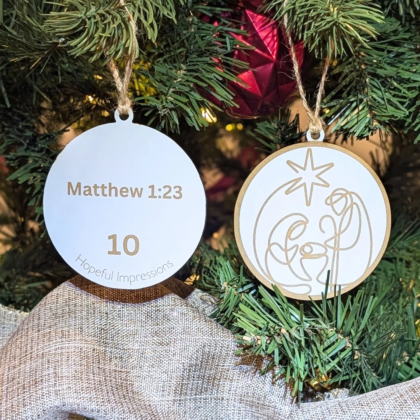 Christmas Advent Ornaments Set