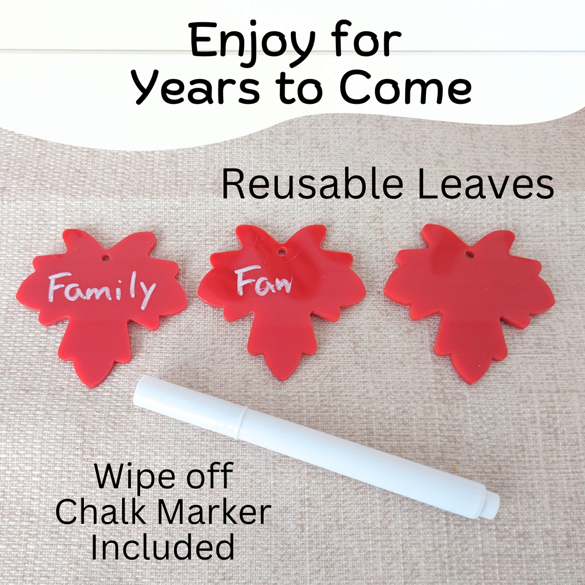 Gratitude Ornaments: Acrylic Leaves