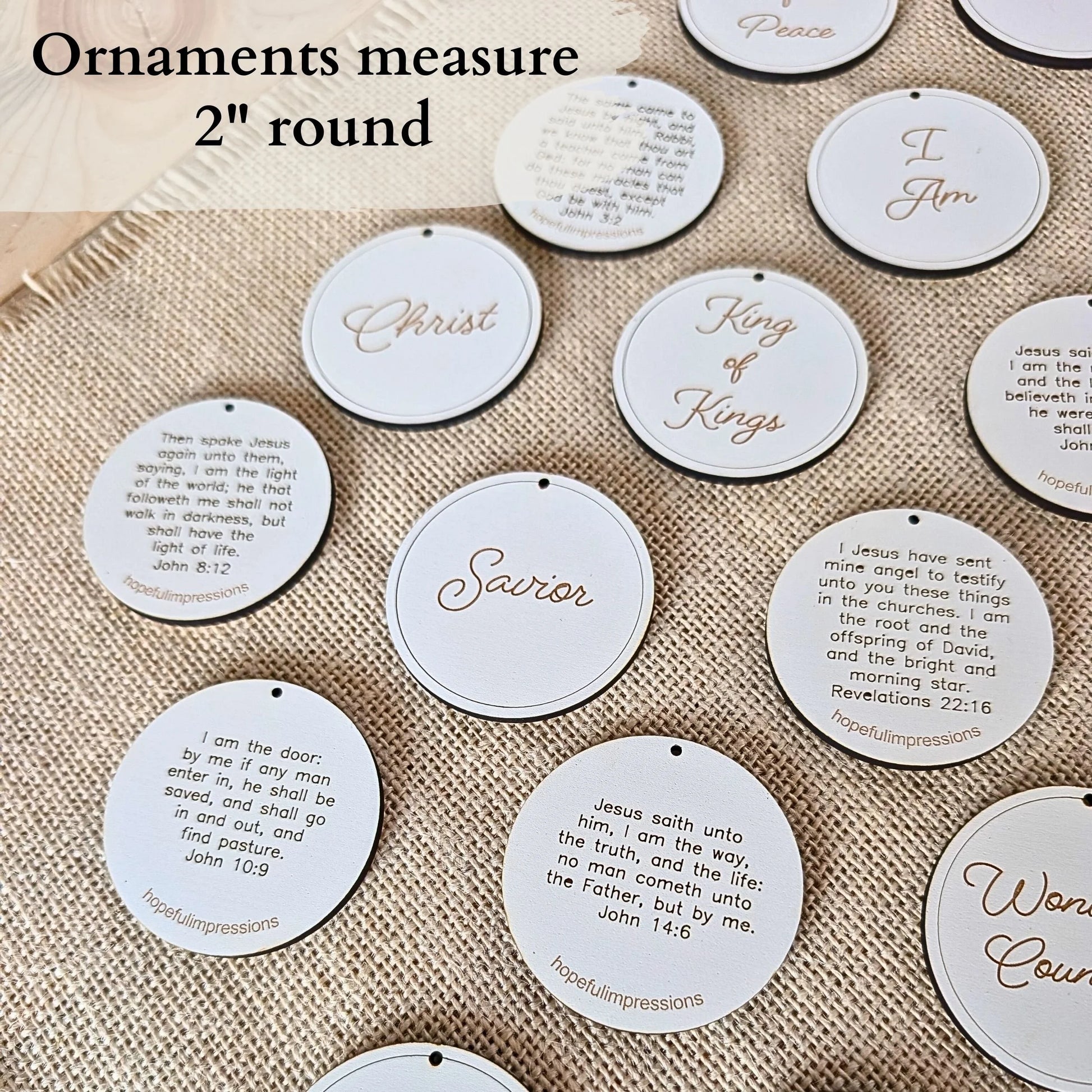 Names of Jesus Ornaments Set