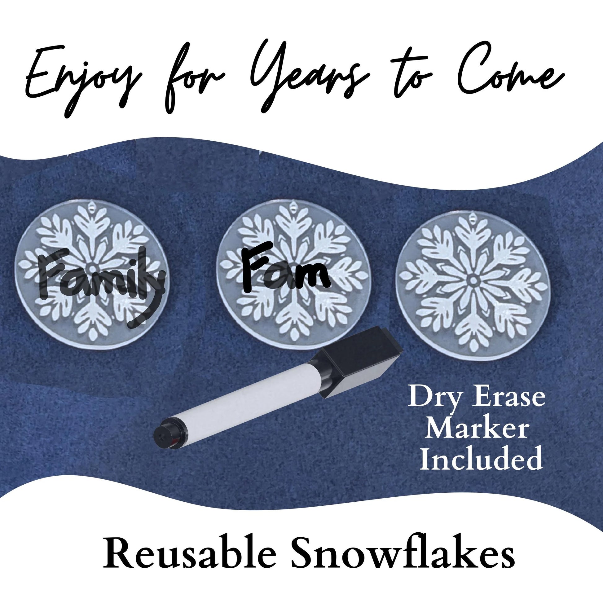Christmas Blessings Tree Set: Snowflake Ornaments & Winter Tree